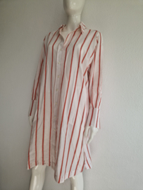 Oilily jurk Dreux. Maat 40, Wit/rood gestreept.