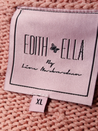 Edith & Ella trui met V-hals. Maat L. Roze.
