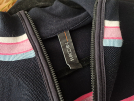 Marc Cain gebreide jurk. N3, Donkerblauw/roze.