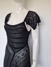 Twinset zwart kanten jurk. Maat 36,
