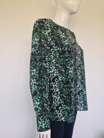 Riani blouse met groene animalprint. Maat M/zijde.