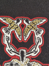 PINKO T-shirt. Maat XS. Zwart/ parels & strass logo