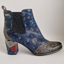Laura Vita enkellaarsjes |Maat 42 | Blauw/bloemendessin |