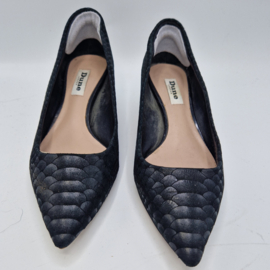 Dune London pumps. Mt. 38, Zwart/ leer.