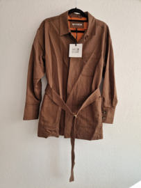 Vanilia Flat Utility Field Jacket. Maat 38. Bruin.