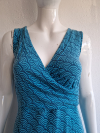Lily & Me zomerjurk. Maat 10,Turquoise/print.