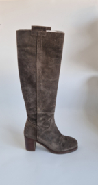 Shabbies Amsterdam hoge laarzen | Maat 40 | Taupe |