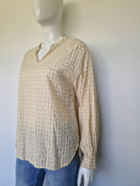 MSCH blouse top. Mt. S/M. Crème/beige.