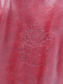 Mutsaers handtas. Rood/leer.