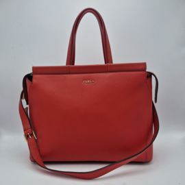 Furla schoudertas. Rood/leer.