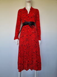 POM Amsterdam jurk. Maat 36/38, Rood/print.