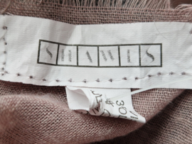 Shawls vierkante sjaal. Oudroze/beige/sterrenprint.
