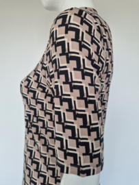 Marc Aurel top met opstaand kraagje. Maat 40. Print.