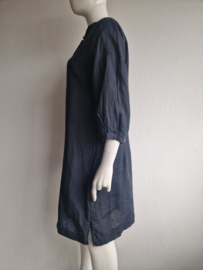 By-Bar jurk. Maat M. Donkerblauw/linnen.