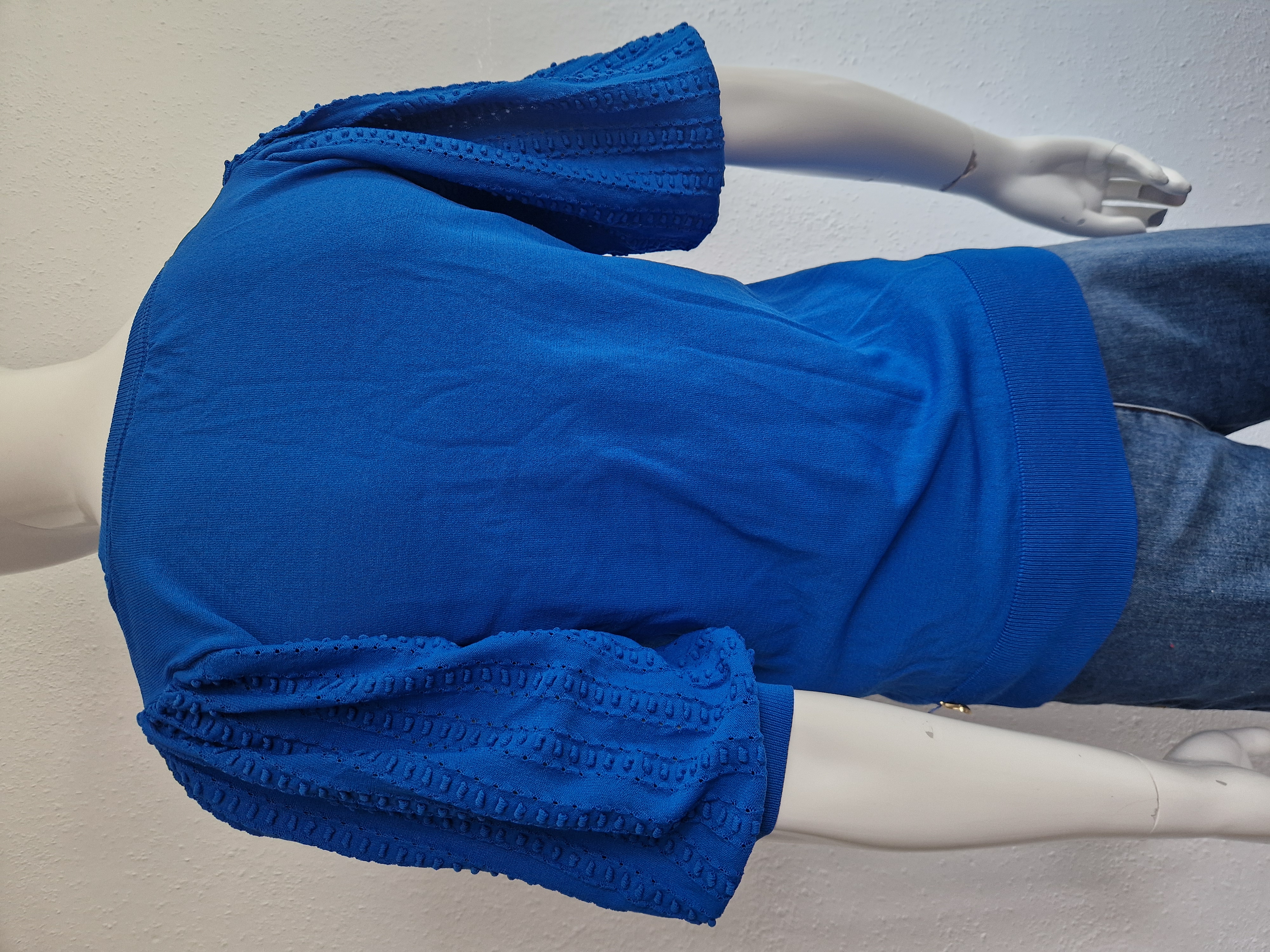 Juffrouw Jansen pullover Tanda. Maat S. Korenblauw.