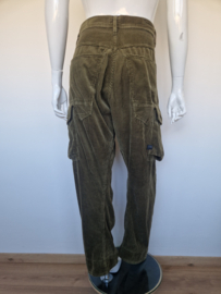 G-Star RAW Cargo Cord 3D Boyfriend broek | Maat 33 | Olijfgroen |