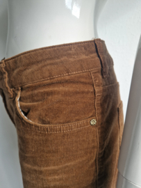 Fabienne Chapot flared pantalon. Maat 30/32, Bruin/rib.