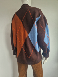 COS vest. Maat M. Bruin/oranje/wol.