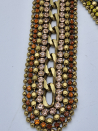 Olijfkleurige leren  heupriem van Nanni.