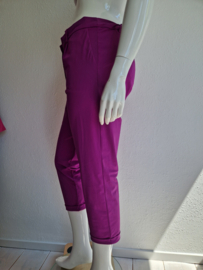 Jane Jushka  cropped pantalon. Maat L. Roze/ travelstof.