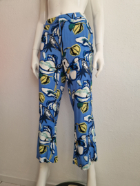 Pom Amsterdam Lily pantalon. Maat 40, Blauw/print.