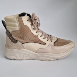 DL Sport hoge sneakers | Maat 39 | beige en brons |
