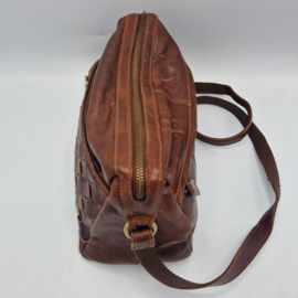 High Hopes cross body tas Helga. Bruin/leer.