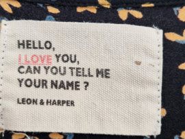 Leon & Harper blouse. Maat 36, Zwart/print.