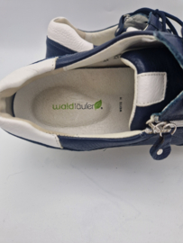 Waldläufer schoenen. Maat 7,5, Blauw/leer.