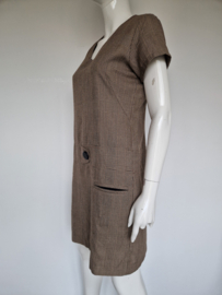 Ibolya jurk. Maat 38/40, Ruit