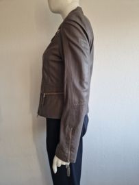 DNA biker jasje. Maat 38/40, Grijs/leer.