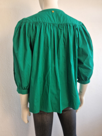 Antik Batik Karo blouse. Maat XS/36, Groen.