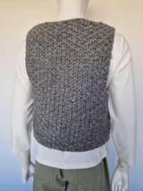 American Vintage Hand-Made gilet. Maat M. Grijs/wol.