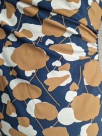 Studio Anneloes overslagtop. Maat S. Blauw/bruin/print.