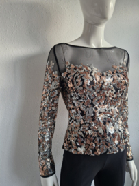 Ronald Kolk top. Maat 36, Zwart/lovers/handgemaakt.