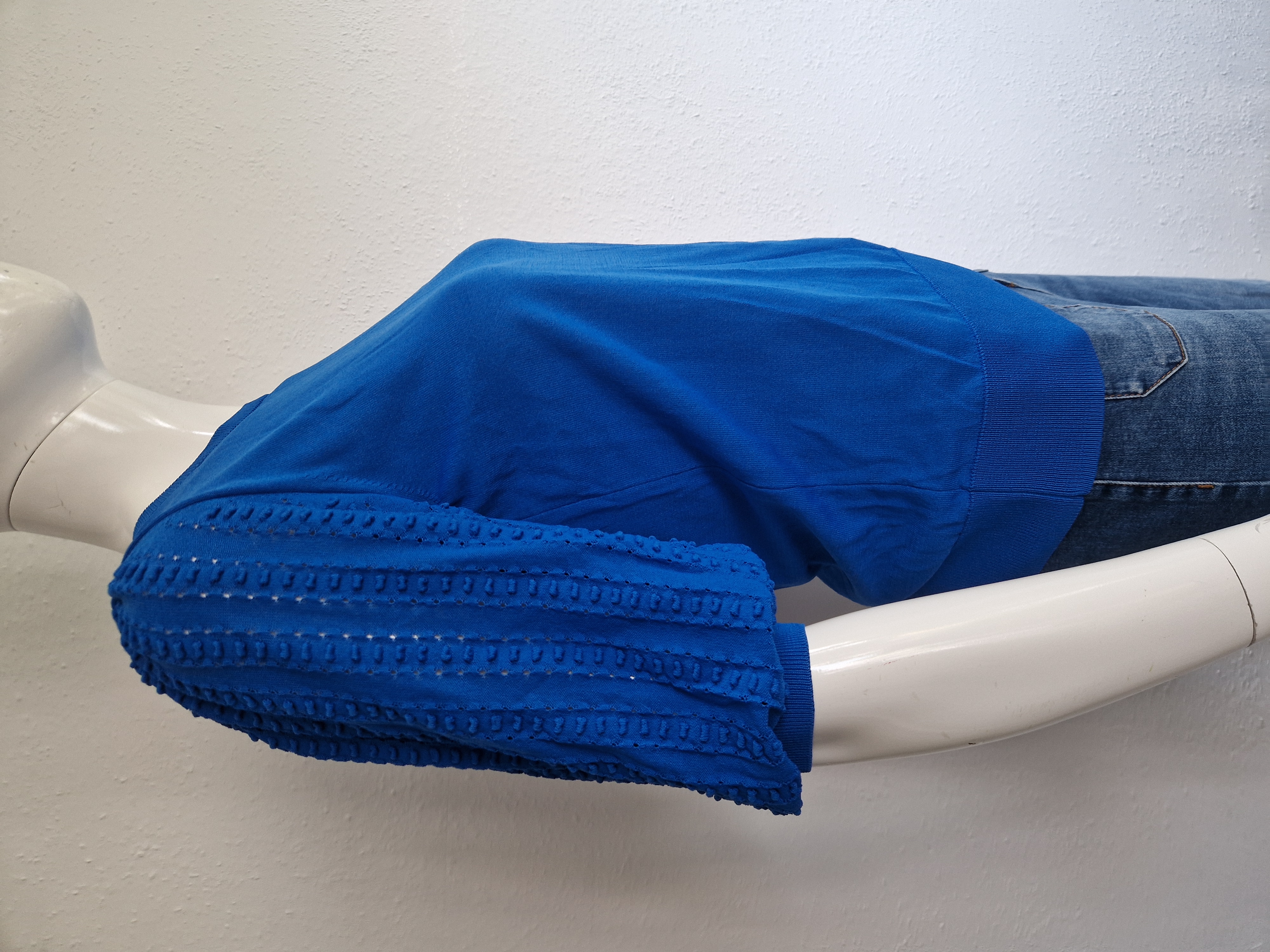 Juffrouw Jansen pullover Tanda. Maat S. Korenblauw.