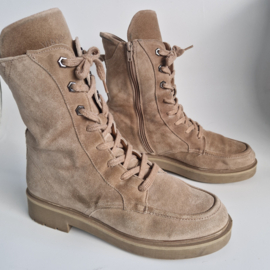 Via Vai suède veterlaarsjes | Maat 41 |Beige |