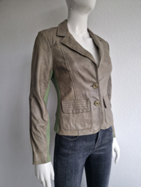 Transmission blazer. Maat 36, Groen/leer.