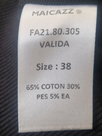 Maicazz sweater Valida. Maat M. Zwart/wit.