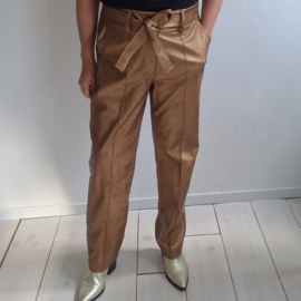 Studio Anneloes pantalon. Maat L. Goud/vegan leather.
