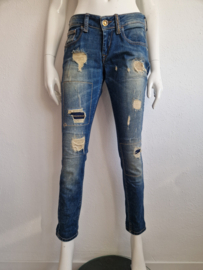 Fornarina cropped jeans. Maat 38, Blauw/ripped