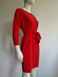 La Dress jurk Caroline. Maat L. Rood/travelstof.