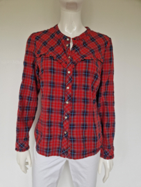 King Louie blouse. Maat 42, Rood/tartan ruit.