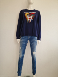 Love Moschino trui. Maat 40/42, Blauw/wol.