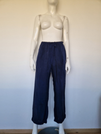Trix en Rees cupro pantalon Scorpio. Maat M. Donkerblauw.
