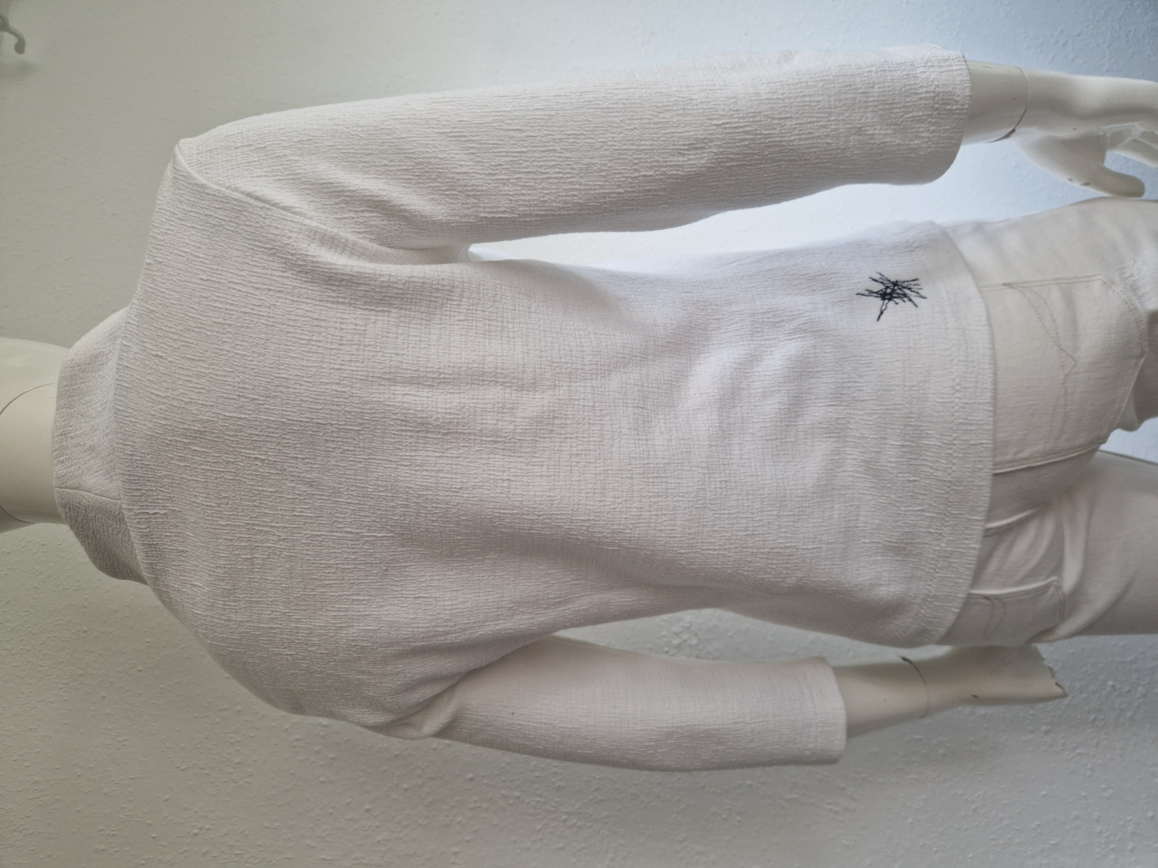 Irma Borgsteede top. Maat M. Wit/grafische print.