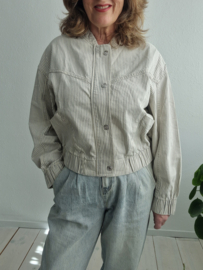 Mango Gestreept Jack . Maat M. Crème/blauw.