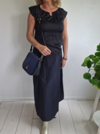 Natan maxi rok. Maat 40, Nachtblauw.