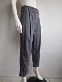 Cos cropped bandplooi pantalon. Maat 38, Grijs/wol.