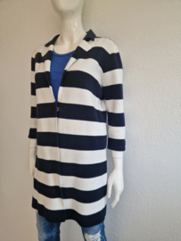Purdey vest. Maat M. Zwart/crème gestreept.